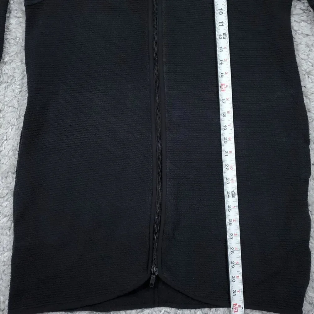 READ Lululemon On Repeat Jacket Women's Size 10 Black Full Zip Longline Slim Fit